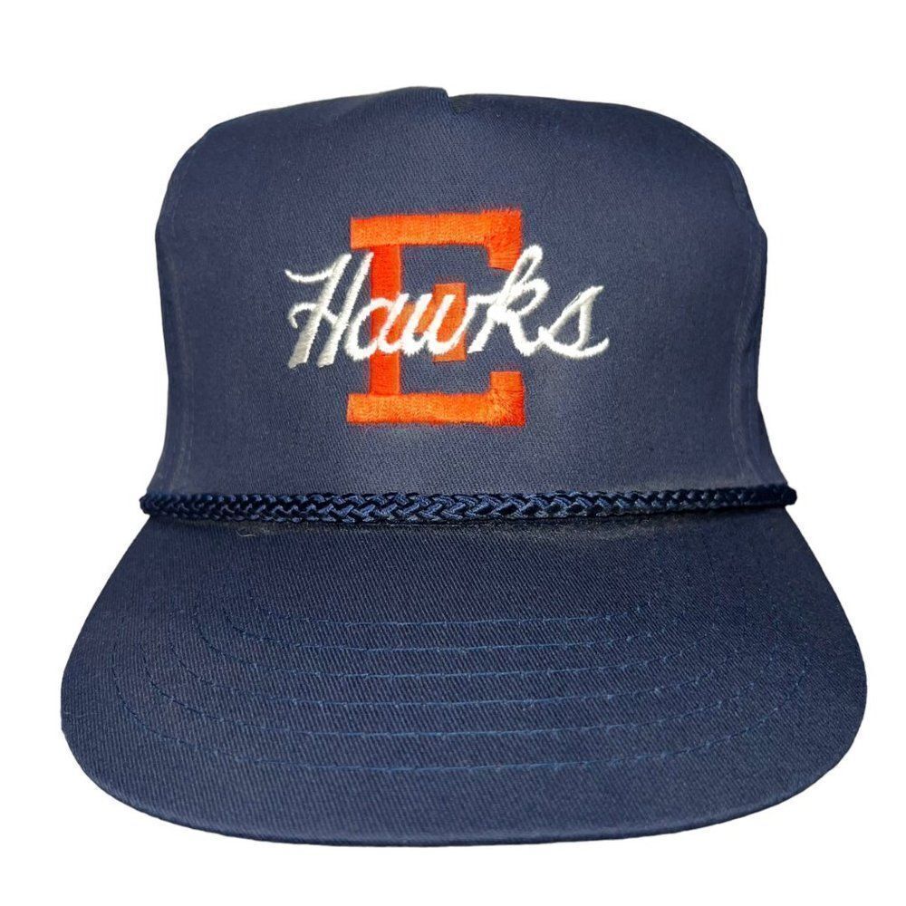 The Sportsman Vintage E Hawks Strapback Hat Navy / Orange / White OS‎
